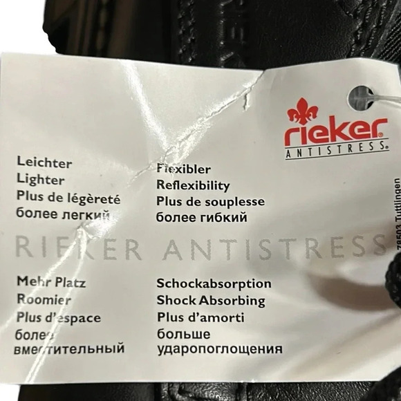 Rieker men shoes,black,NEW,leather cap Oxford size  11.5, reg 170$ - Picture 11 of 15